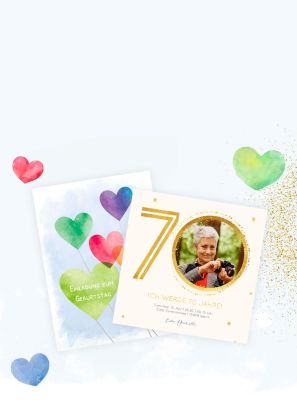 Einladungskarten 70. Geburtstag selbst gestalten